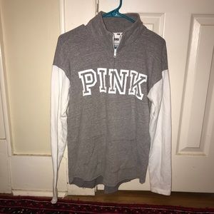 VS PINK Cotton quarter zip